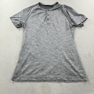 lululemon athletica Men's Short Sleeve Henley T-Shirt - Heather Gray